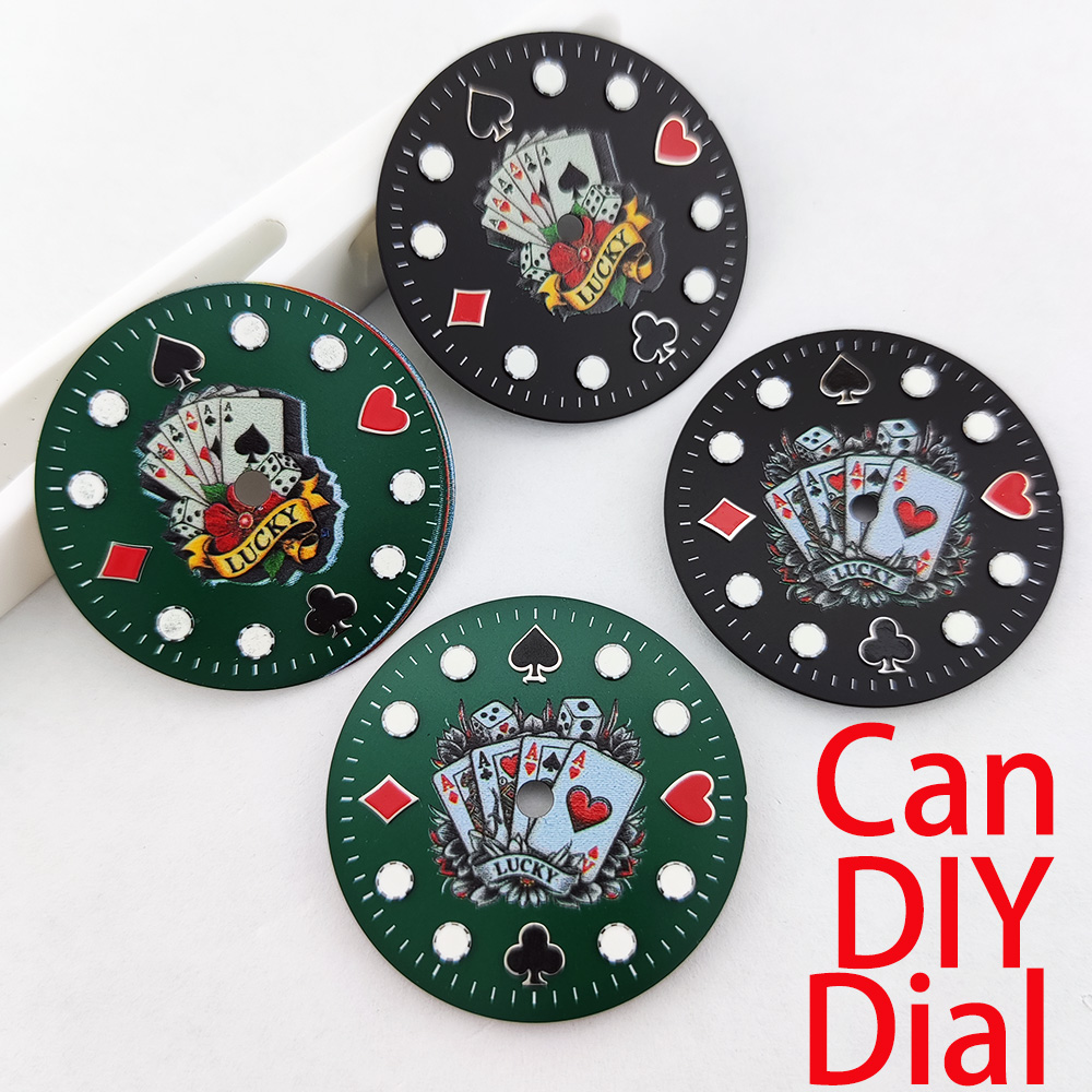 Diy Electronics Watch - Tarcza NH35A 28.5mm poker Laserowa grafika