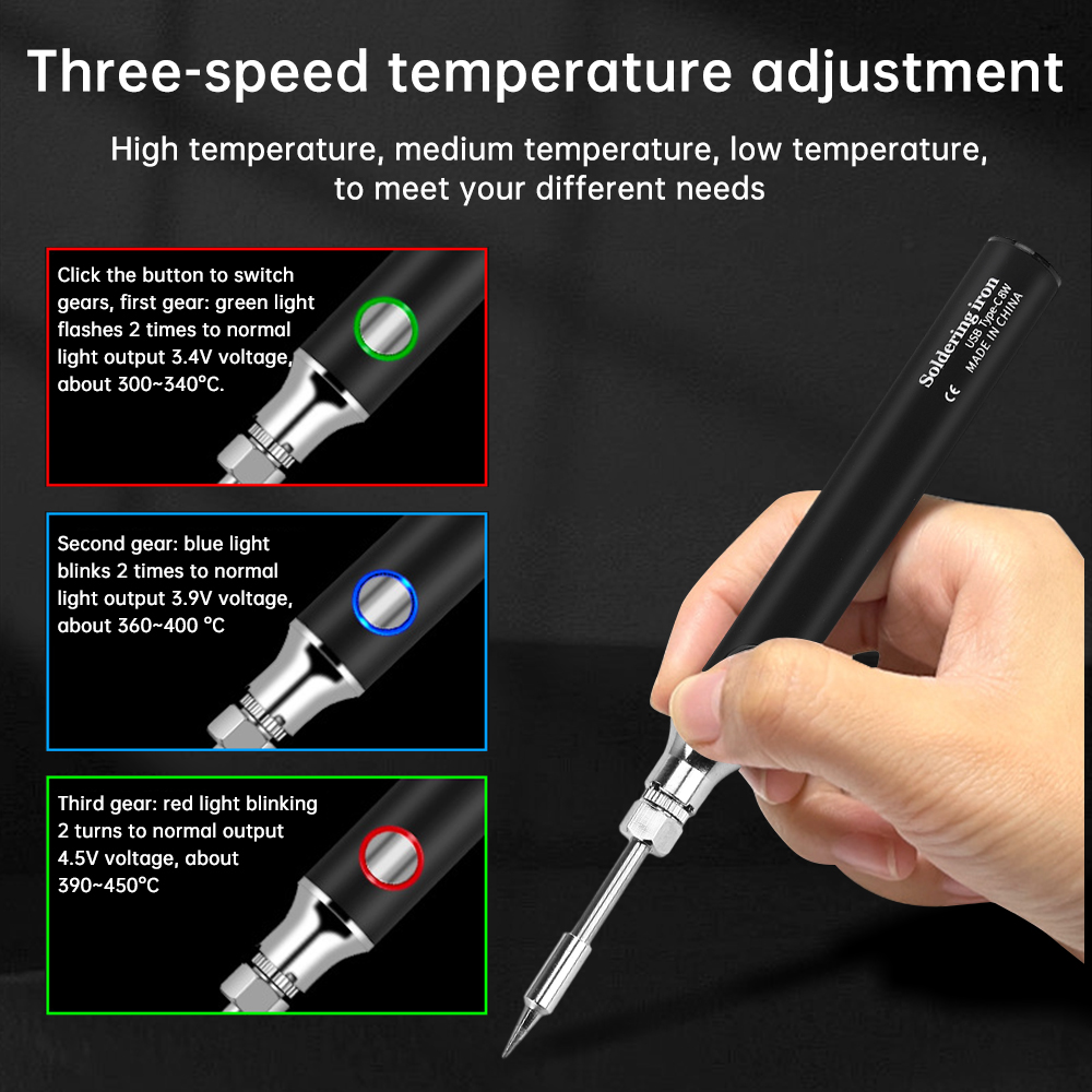 Mini lutownica USB Type-C z 3- – Flux Pen Electronics recenzja i cena