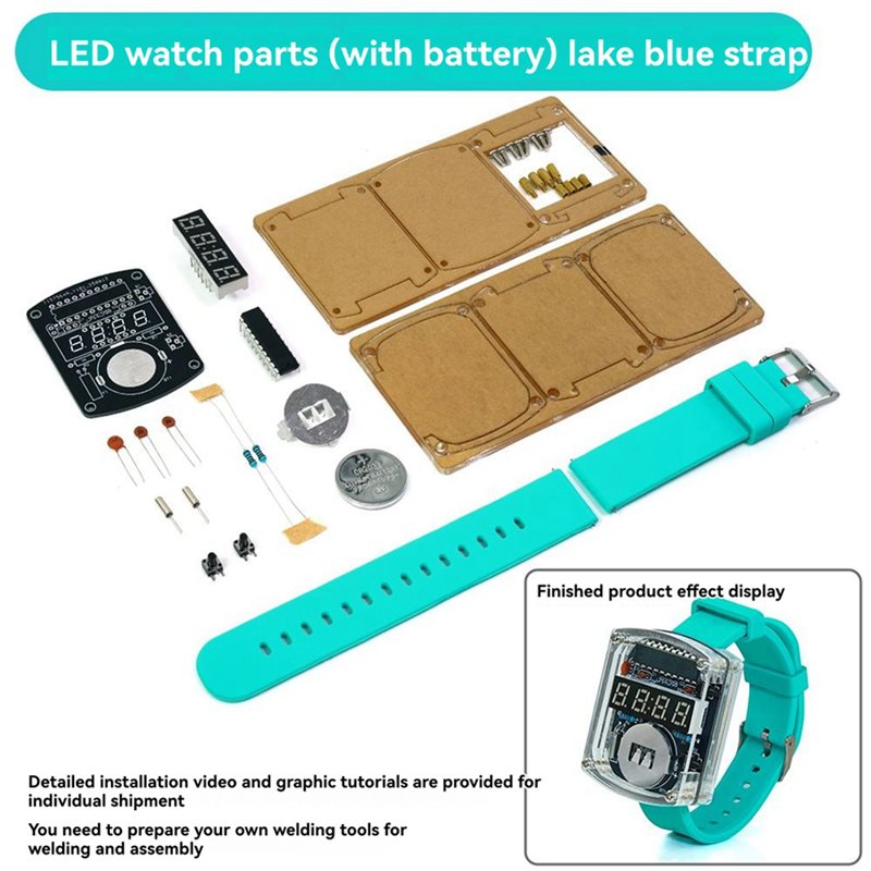 2x Zestaw DIY Zegarek LED Elek – Diy Electronics Watch recenzja i cena