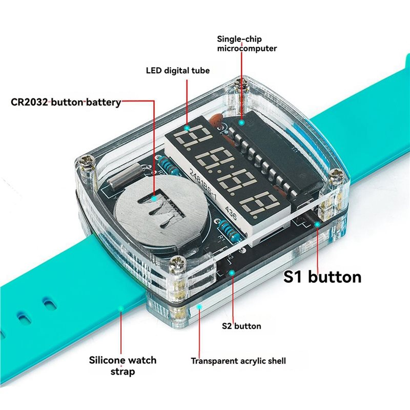 2x Zestaw DIY Zegarek LED Elek – Diy Electronics Watch recenzja i cena